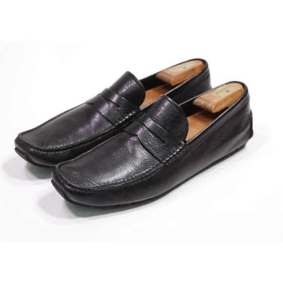 Bally Mens Waldok Black Leather Driving Loafers Moccasins Shoes US 9.5 main image 9